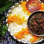 چلو قورمه سبزی